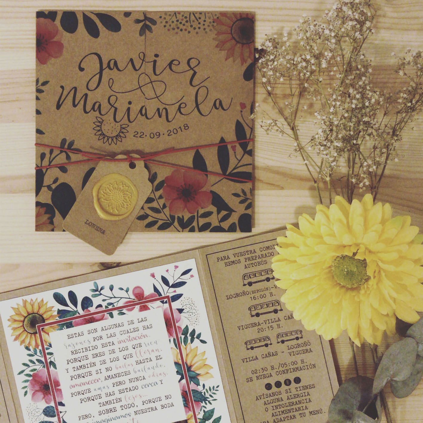 Invitaciones y detalles personalizados. In-Diana